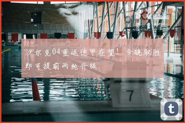 沙尔克04重返德甲在望!今晚取胜即可提前两轮升级